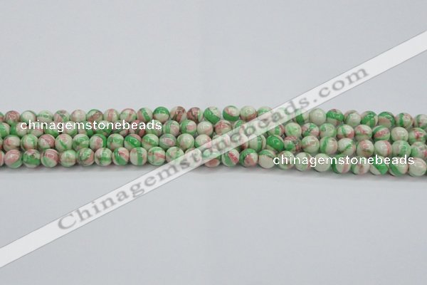 CRF380 15.5 inches 4mm round dyed rain flower stone beads wholesale