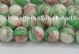 CRF382 15.5 inches 8mm round dyed rain flower stone beads wholesale