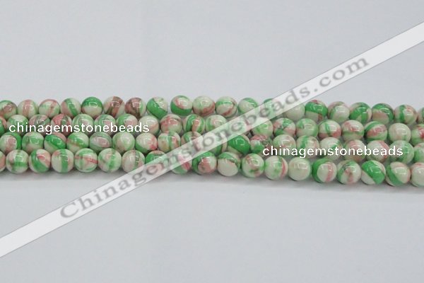 CRF383 15.5 inches 10mm round dyed rain flower stone beads wholesale