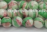 CRF384 15.5 inches 12mm round dyed rain flower stone beads wholesale