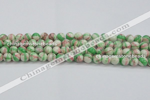 CRF384 15.5 inches 12mm round dyed rain flower stone beads wholesale