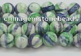 CRF387 15.5 inches 6mm round dyed rain flower stone beads wholesale