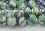 CRF390 15.5 inches 12mm round dyed rain flower stone beads wholesale