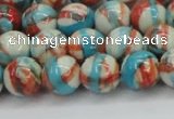 CRF401 15.5 inches 10mm round dyed rain flower stone beads wholesale