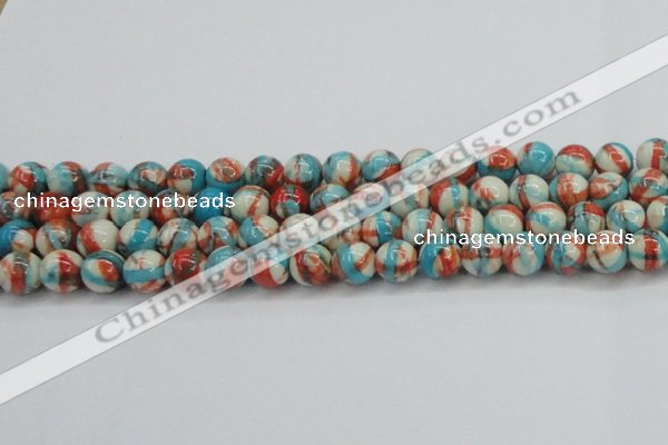 CRF402 15.5 inches 12mm round dyed rain flower stone beads wholesale