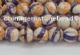 CRF411 15.5 inches 6mm round dyed rain flower stone beads wholesale