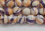 CRF412 15.5 inches 8mm round dyed rain flower stone beads wholesale