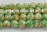 CRF416 15.5 inches 4mm round dyed rain flower stone beads wholesale