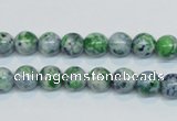 CRF43 15.5 inches 6mm round dyed rain flower stone beads wholesale