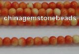 CRF437 15.5 inches 3mm round dyed rain flower stone beads wholesale