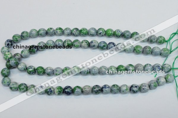 CRF44 15.5 inches 8mm round dyed rain flower stone beads wholesale
