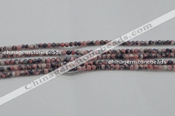 CRF445 15.5 inches 3mm round dyed rain flower stone beads wholesale