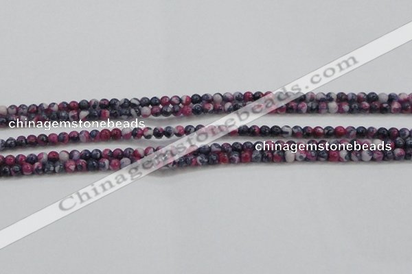 CRF447 15.5 inches 3mm round dyed rain flower stone beads wholesale