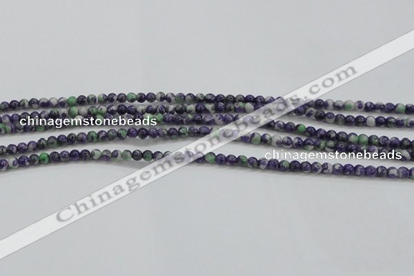 CRF448 15.5 inches 3mm round dyed rain flower stone beads wholesale