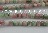 CRF449 15.5 inches 3mm round dyed rain flower stone beads wholesale