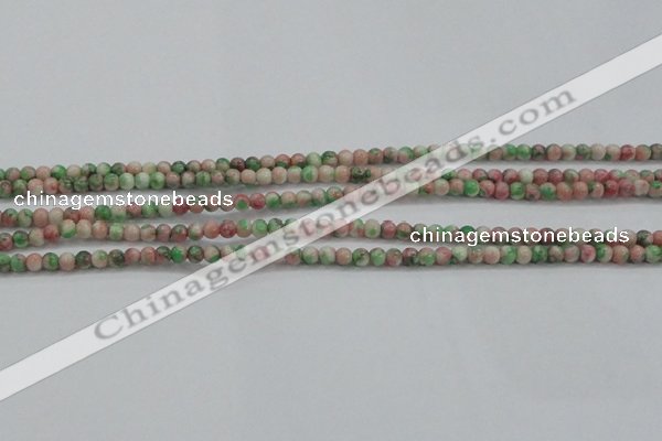 CRF449 15.5 inches 3mm round dyed rain flower stone beads wholesale