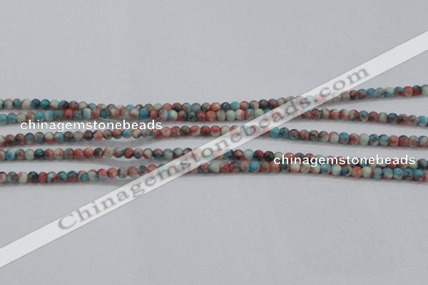 CRF450 15.5 inches 3mm round dyed rain flower stone beads wholesale