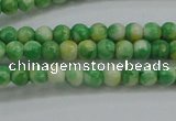 CRF454 15.5 inches 3mm round dyed rain flower stone beads wholesale