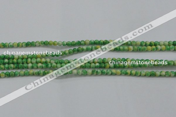 CRF454 15.5 inches 3mm round dyed rain flower stone beads wholesale