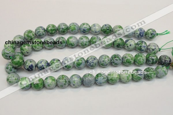 CRF48 15.5 inches 16mm round dyed rain flower stone beads wholesale