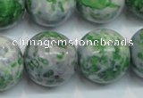 CRF50 15.5 inches 20mm round dyed rain flower stone beads wholesale