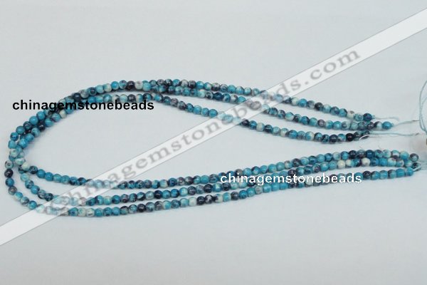 CRF55 15.5 inches 4mm round dyed rain flower stone beads wholesale