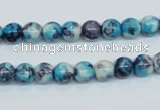 CRF56 15.5 inches 6mm round dyed rain flower stone beads wholesale