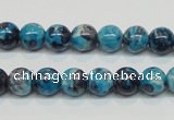 CRF57 15.5 inches 8mm round dyed rain flower stone beads wholesale