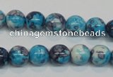 CRF58 15.5 inches 10mm round dyed rain flower stone beads wholesale