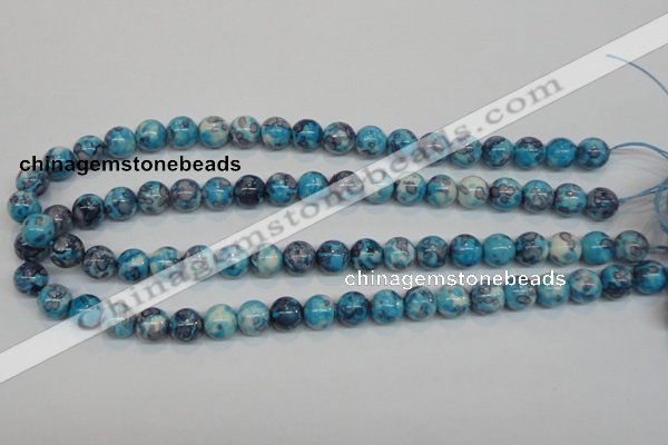 CRF58 15.5 inches 10mm round dyed rain flower stone beads wholesale