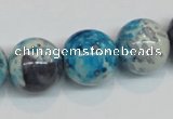 CRF61 15.5 inches 16mm round dyed rain flower stone beads wholesale