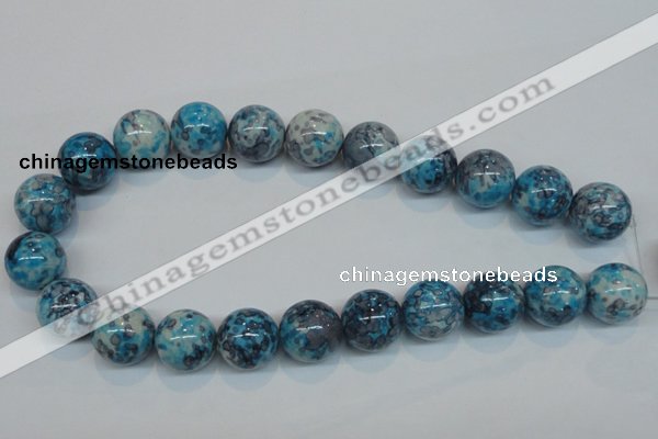 CRF62 15.5 inches 18mm round dyed rain flower stone beads wholesale