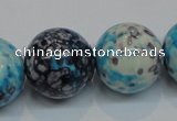 CRF63 15.5 inches 20mm round dyed rain flower stone beads wholesale