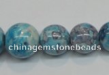 CRF65 15.5 inches multi sizes round dyed rain flower stone beads