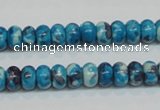 CRF67 15.5 inches 5*8mm rondelle dyed rain flower stone beads wholesale