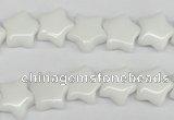 CRG06 15.5 inches 12*12mm star white agate gemstone beads wholesale