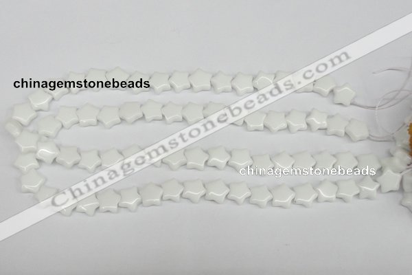 CRG06 15.5 inches 12*12mm star white agate gemstone beads wholesale