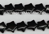 CRG07 15.5 inches 12*12mm star black agate gemstone beads wholesale