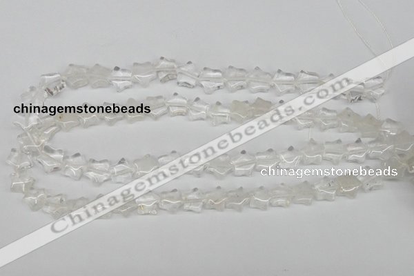 CRG08 15.5 inches 12*12mm star white crystal gemstone beads wholesale