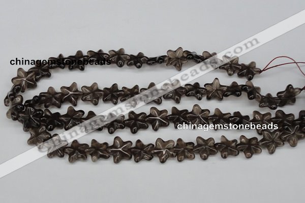 CRG16 15.5 inches 16*16mm star smoky quartz gemstone beads