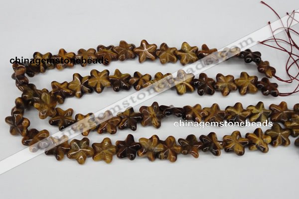 CRG18 15.5 inches 16*16mm star tiger eye gemstone beads wholesale