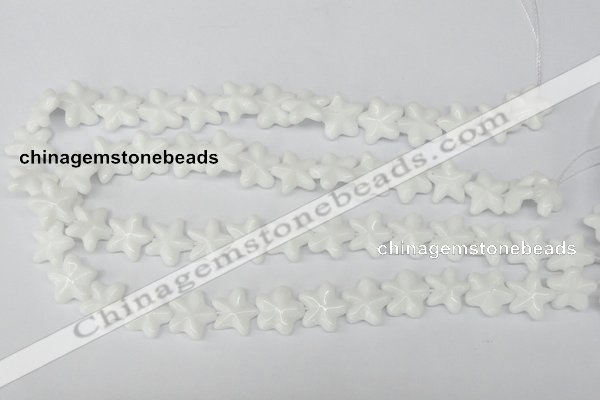 CRG20 15.5 inches 16*16mm star white agate gemstone beads wholesale