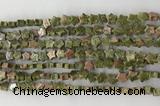 CRG34 15.5 inches 6mm flat star unakite gemstone beads wholesale