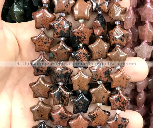 CRG91 15 inches 16mm star mahogany obsidian beads wholesale