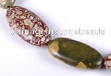 CRH03 different sizes natural rhyolite oval beads Wholesale