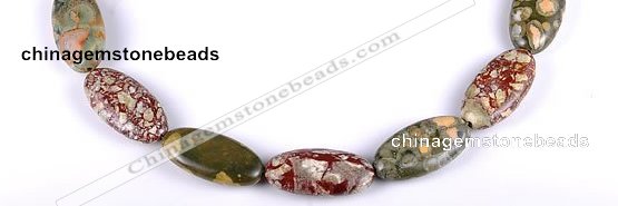 CRH03 different sizes natural rhyolite oval beads Wholesale