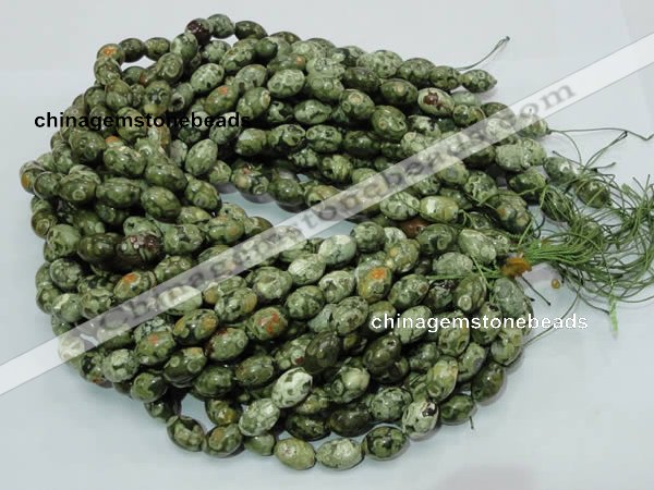 CRH105 15.5 inches 10*14mm rice rhyolite beads wholesale