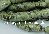 CRH106 15.5 inches 10*30mm rice rhyolite beads wholesale