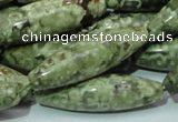 CRH108 15.5 inches 12*40mm rice rhyolite beads wholesale