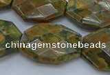 CRH152 15.5 inches 20*25mm - 22*30mm faceted freeform rhyolite beads